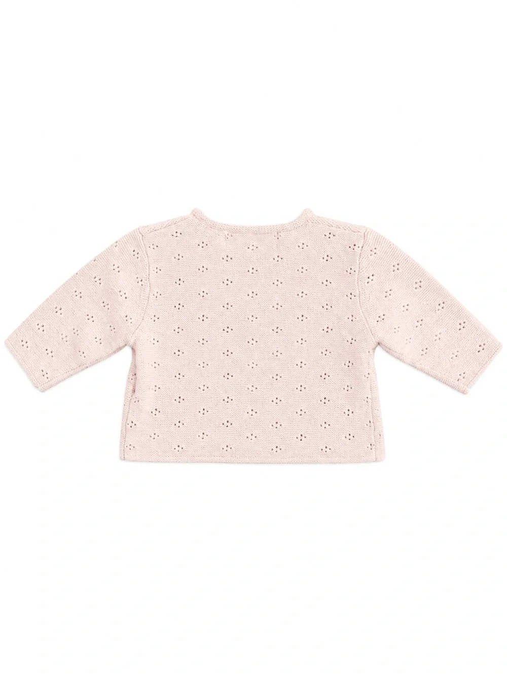 Zara Baby Newborn Pointelle Knit Wrap Sweater & Footed Pants Set 0-1M